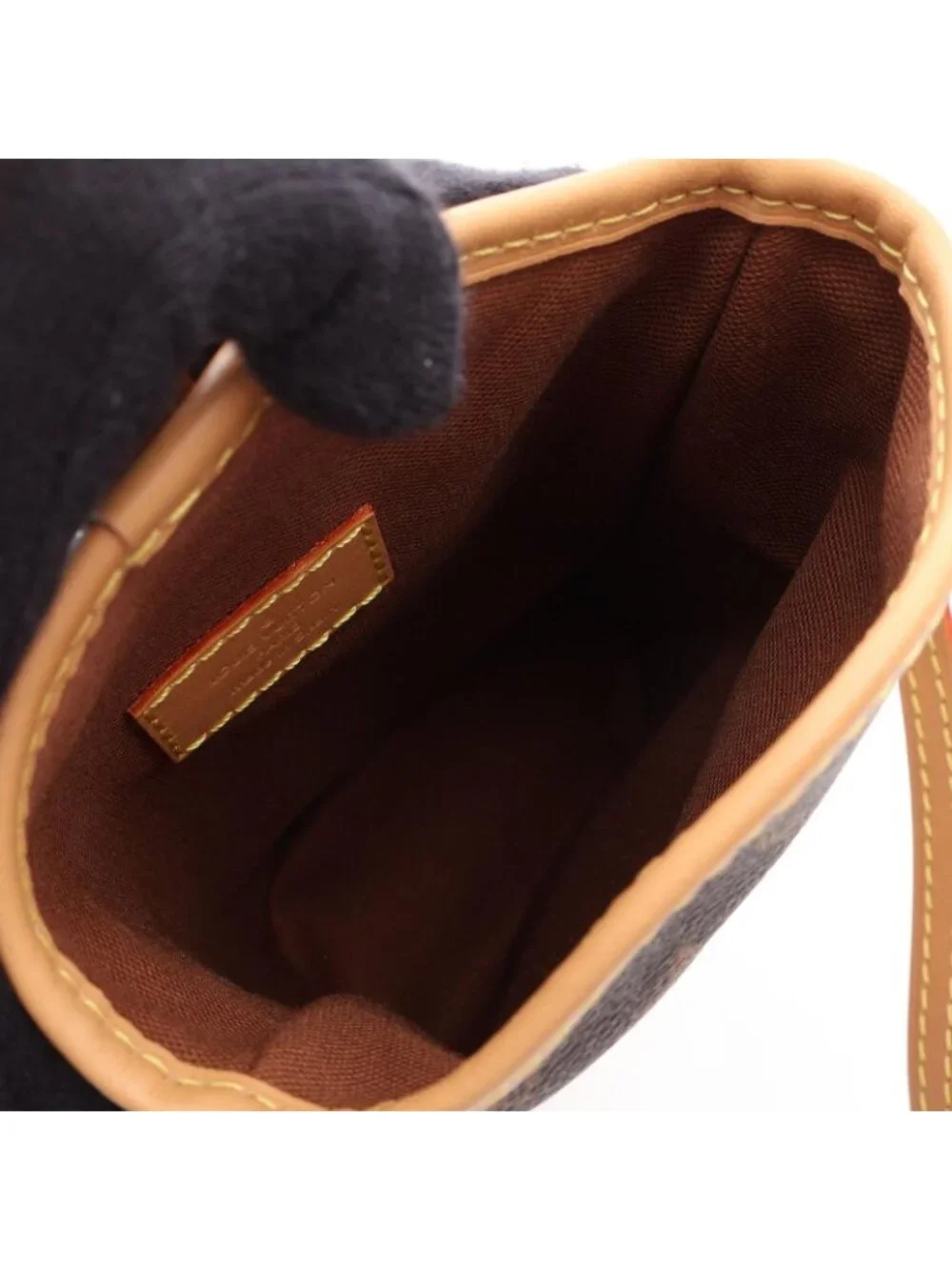 Louis Vuitton Shoulder Bag Fold Pouch Canvas Leather